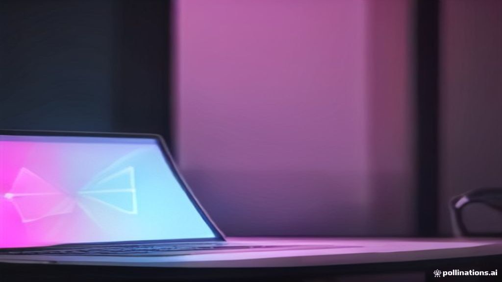 Professionnel africain devant un ordinateur portable avec une interface email qui se transforme de brouillon en réponses organisées, lumière chaude d'un lever de soleil